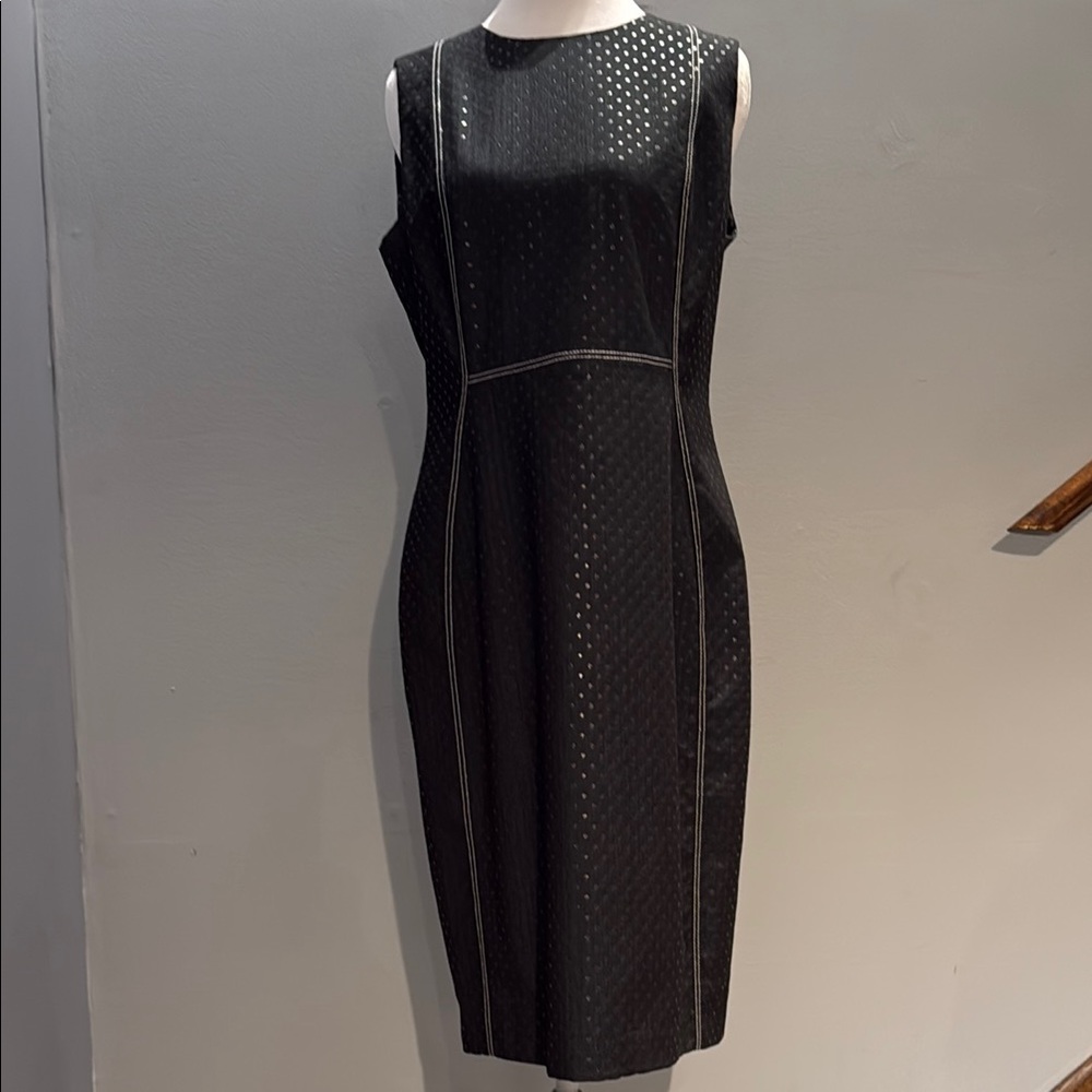 Calvin Klein Black Sheath Midi Dress